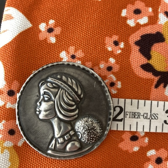 Signed Handwrought Flapper Brooch - Picture 5 of 12